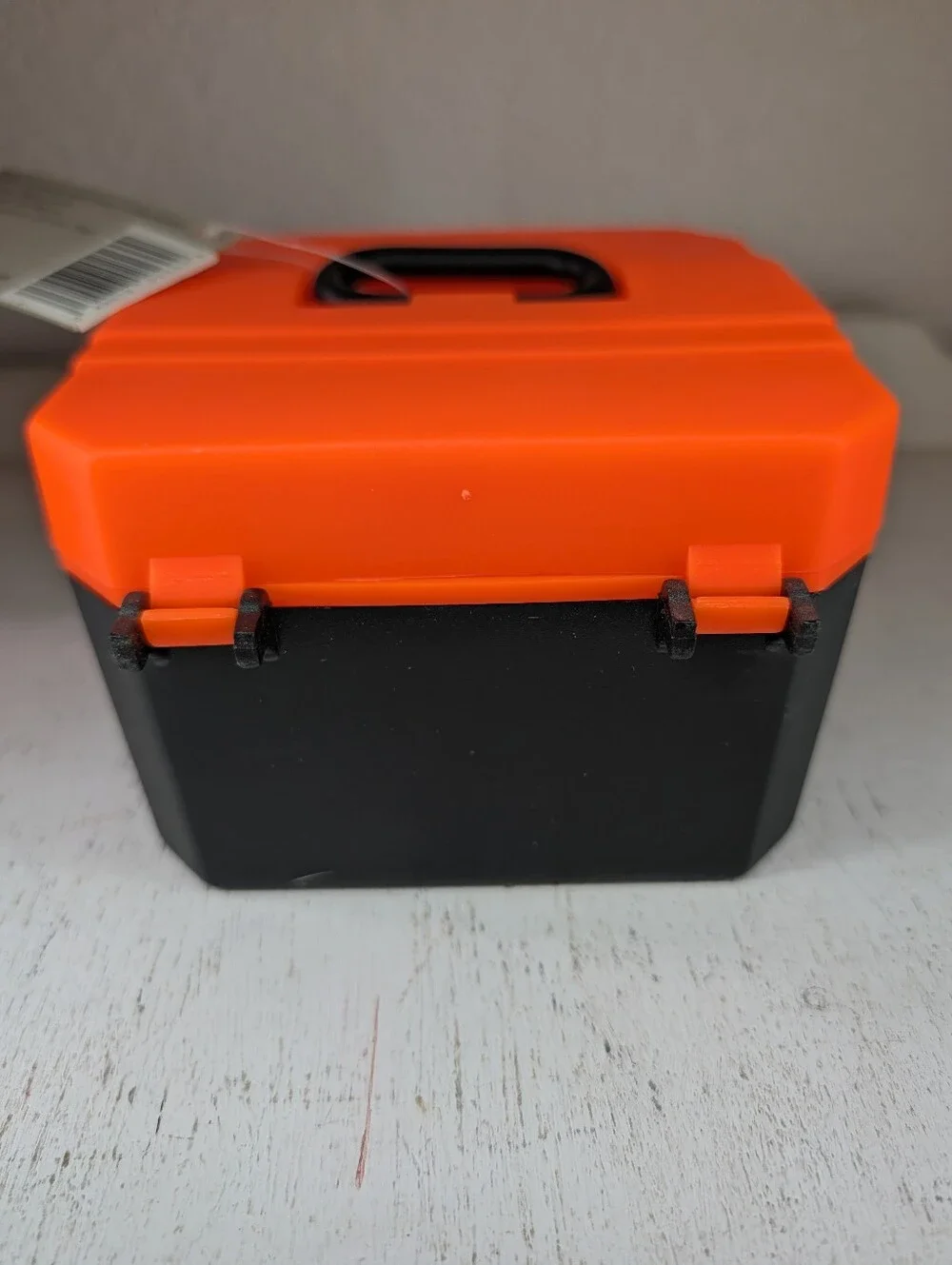 Vintage Retro Caboodle Case 2 Tier Mirror Tray Insert Orange Black Organizer
